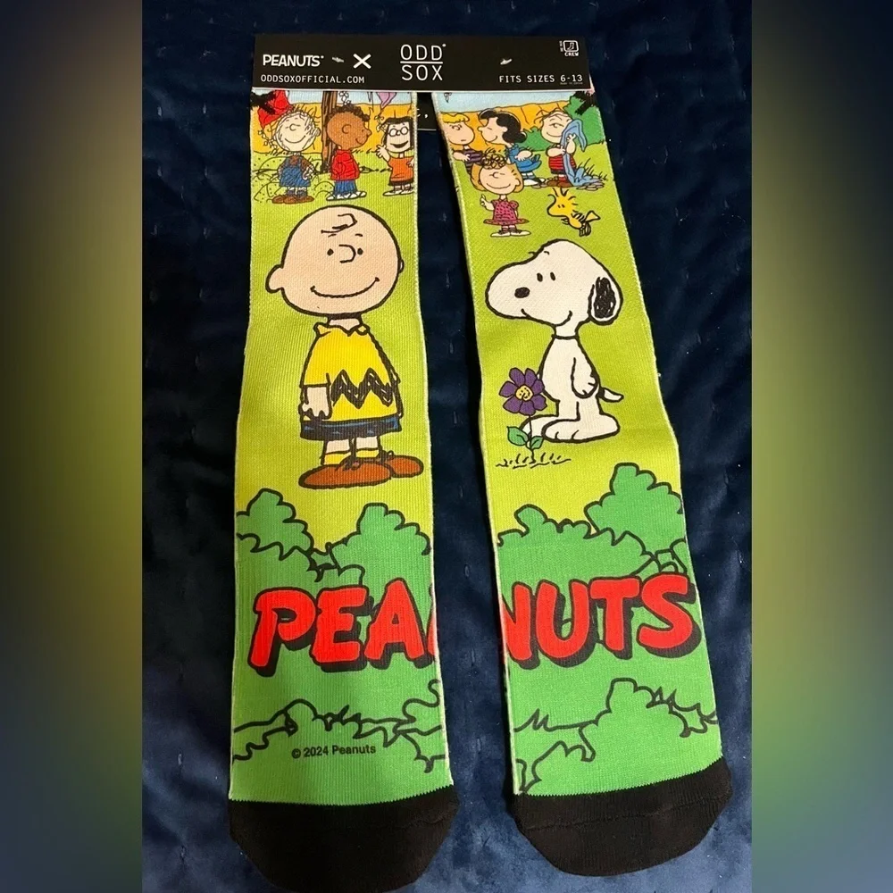 Odd Sox Peanuts Snoopy Crew Socks Mens Womens Charlie Brown Lucy Sally Fun Gift
